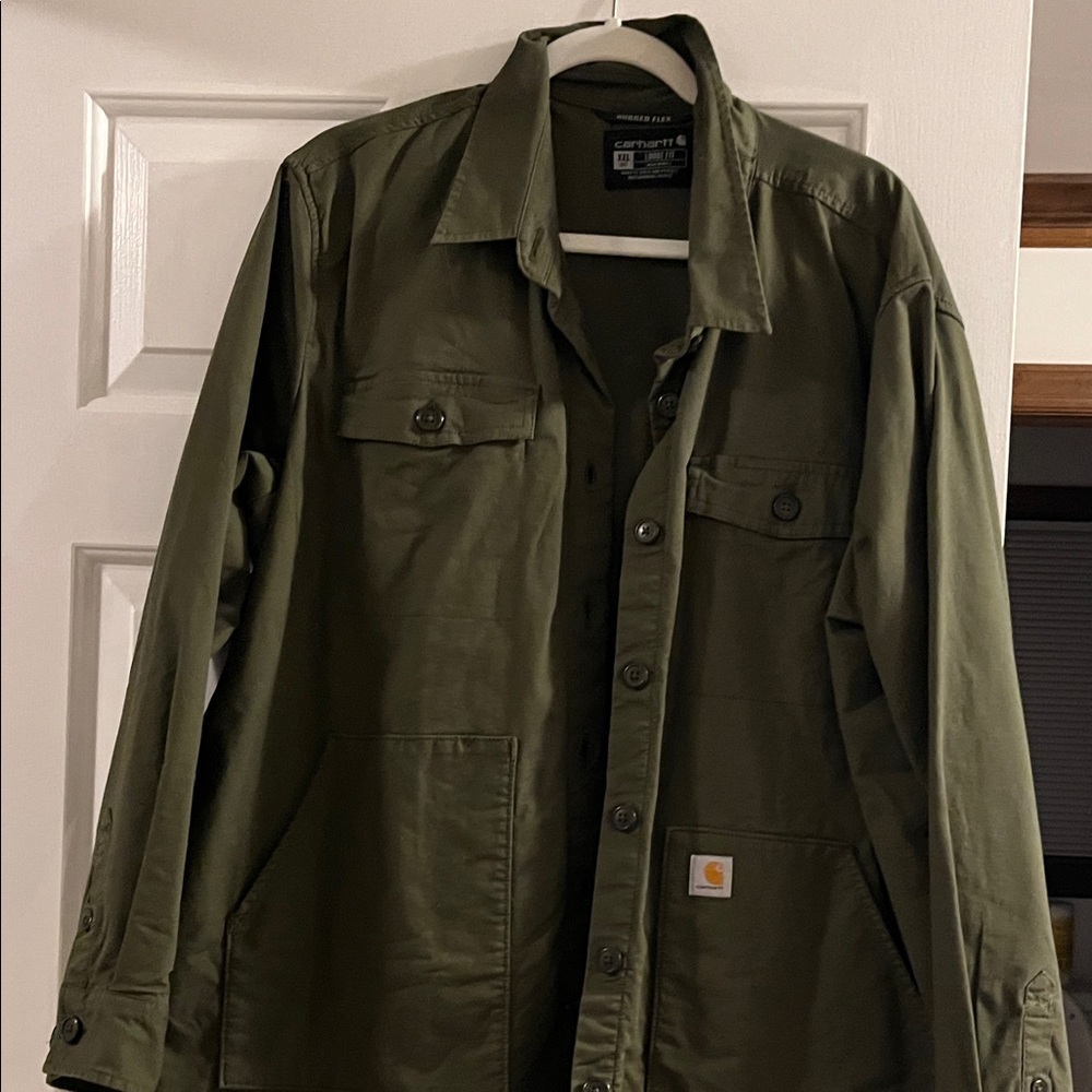 Carhartt Olive Green Shirt Jacket women